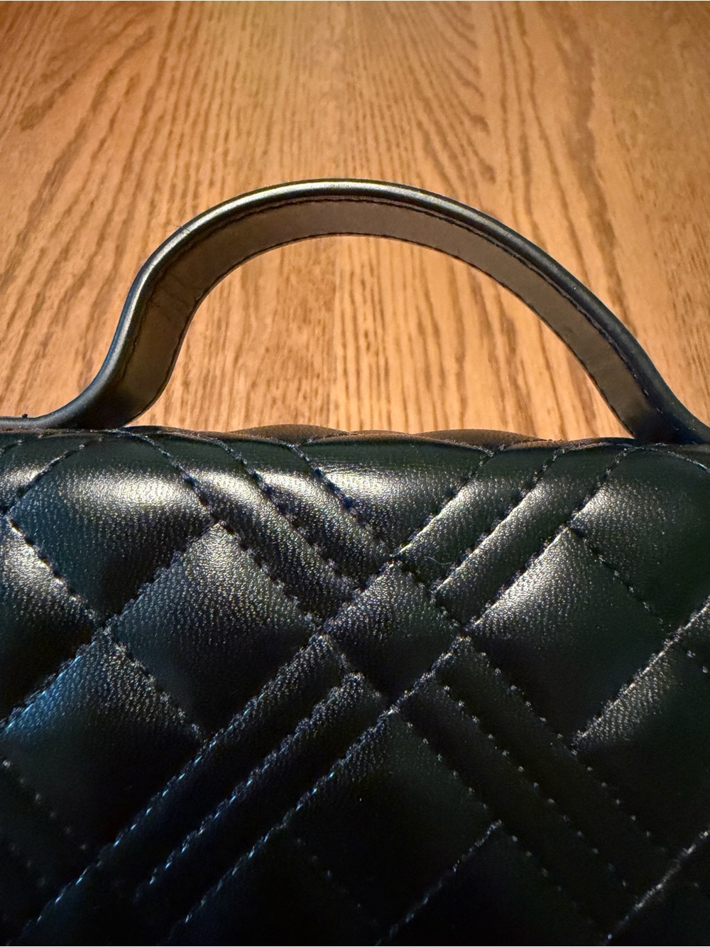 Love Moschino Black Quilted Top-Handle Crossbody Purse - Picture 4 of 9